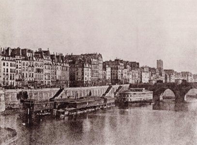 Bayard, Hippolyte - Quai des rechten Seine-Ufers am Pont-Neuf mit Badeanstalten (Zeno Fotografie)