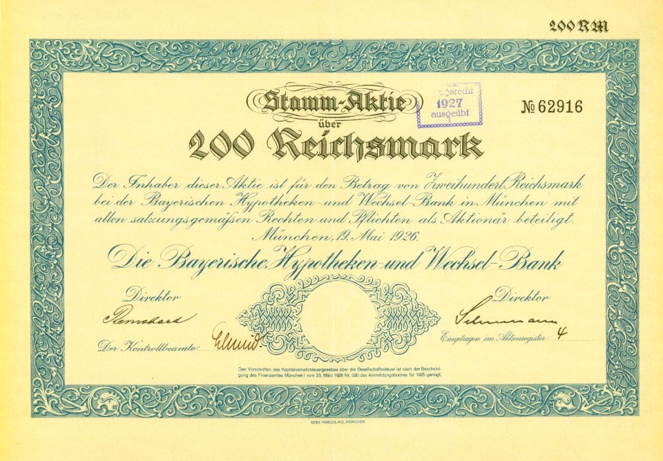Bayerische Hypotheken- und Wechselbank 1926