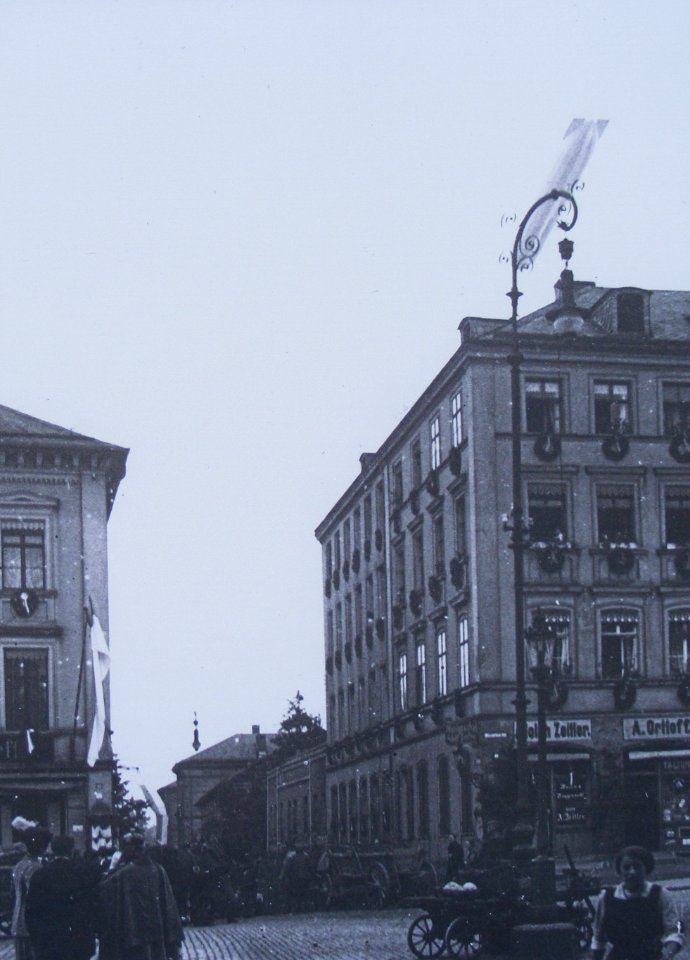 Bayreuth - Blick vom Marktplatz auf die Schulstraße 1909