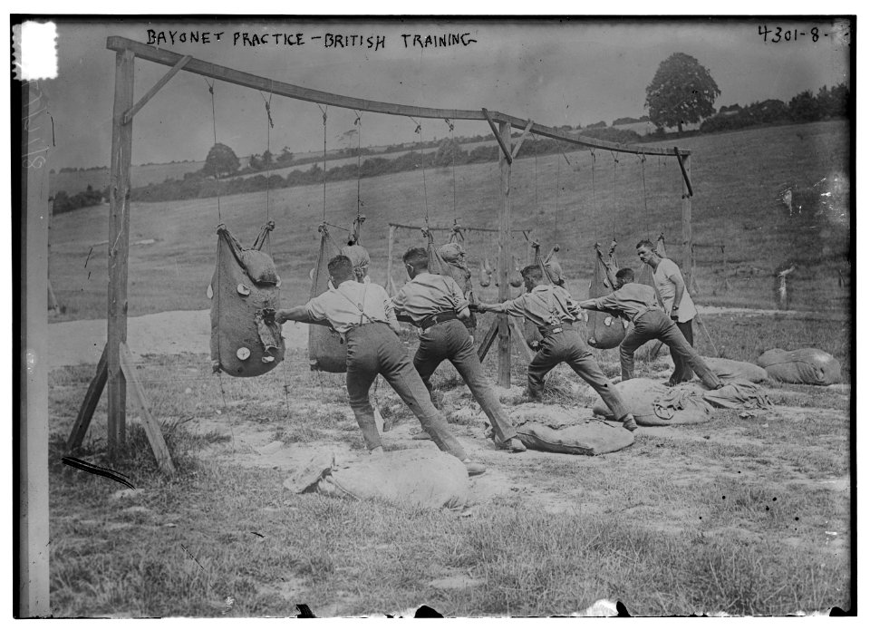 Bayonet practice, British training LCCN2014705292