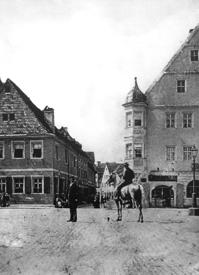 Bayreuth - Sophienstraße Ecke Maximilianstraße (Photographie, um 1870)