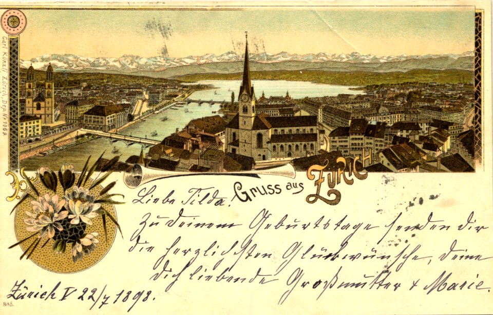 BAZ - Blick auf Fraumünster Richtung See