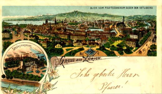 BAZ - Blick vom Polytechnikum gegen den Uetliberg
