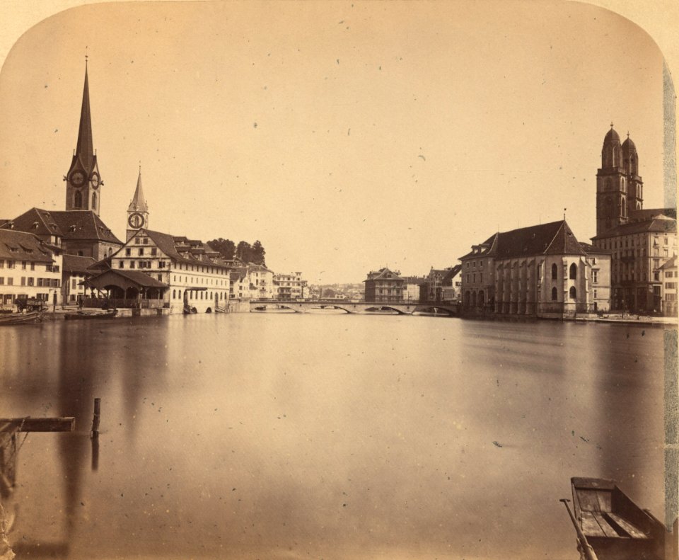BAZ - Münsterbrücke, Grossmünster, Kornhaus, Grossmünster und Fraumünster