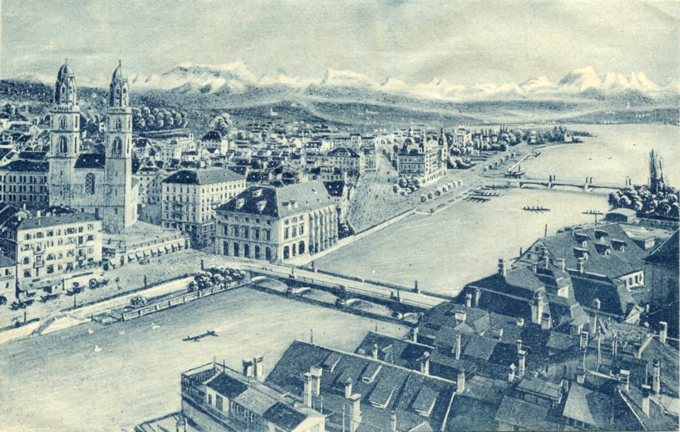 BAZ - Grossmünster, Helmhaus, Rathausbrücke