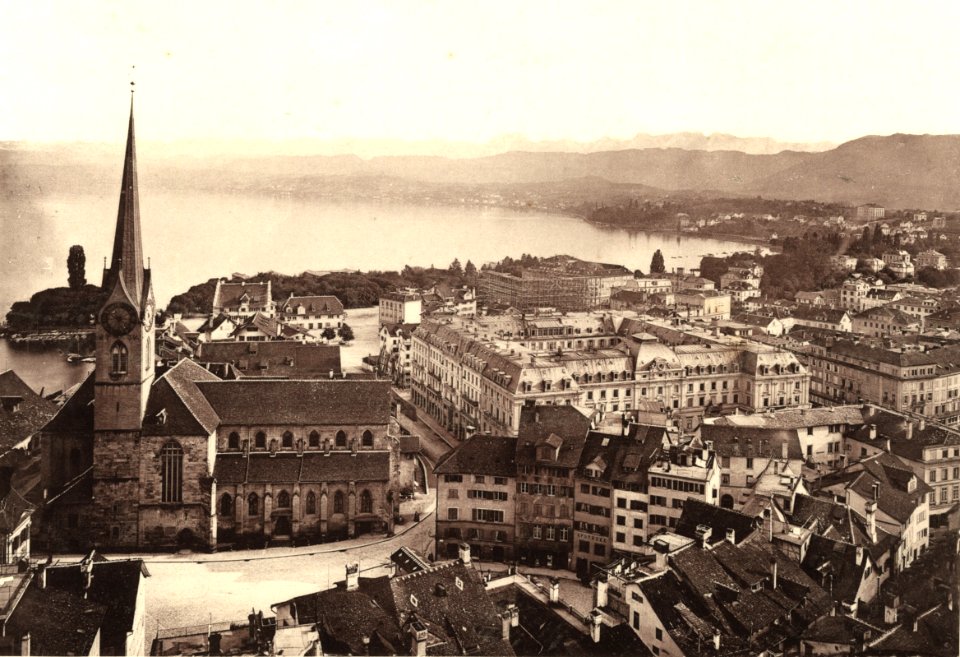 BAZ - Vue de Zurich, Fraumünster