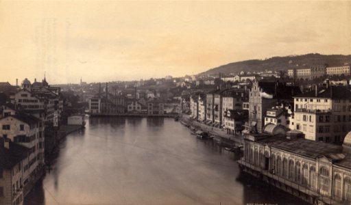 BAZ - Zürich um 1890 mit Schipfe und Fleischhalle