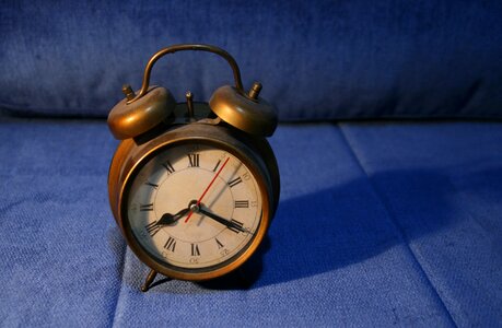 Past blue clock blue retro