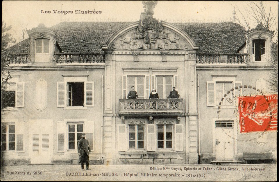 Bazoilles-sur-Meuse, Hôpital militaire temporaire, 1914-1915 CP 4072 PsurR