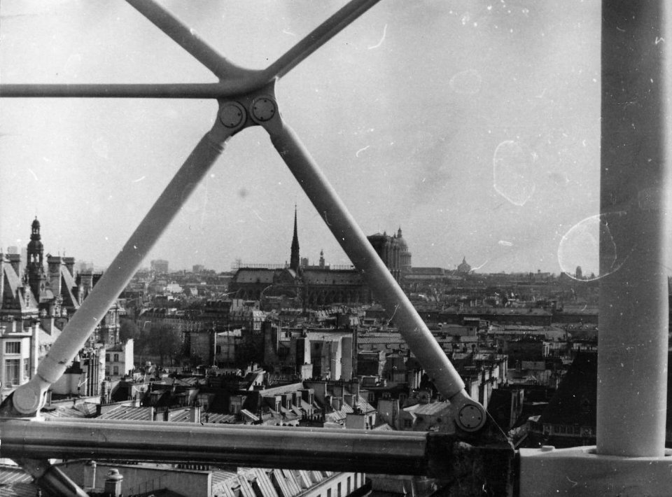 Notre-Dame de Paris from the Centre Georges-Pompidou, 1981