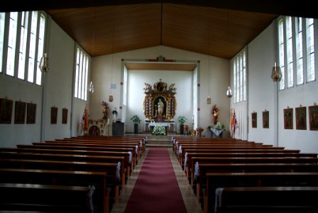 Oberrode; St. Hubertus Blick zum Altar photo