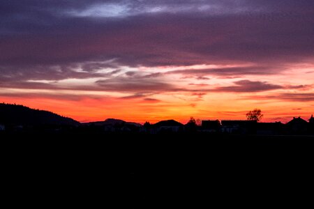 Nature mood orange sky