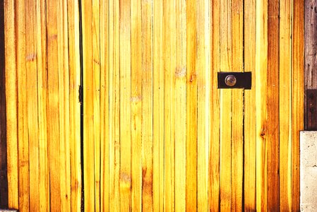 Fence gate orange wood