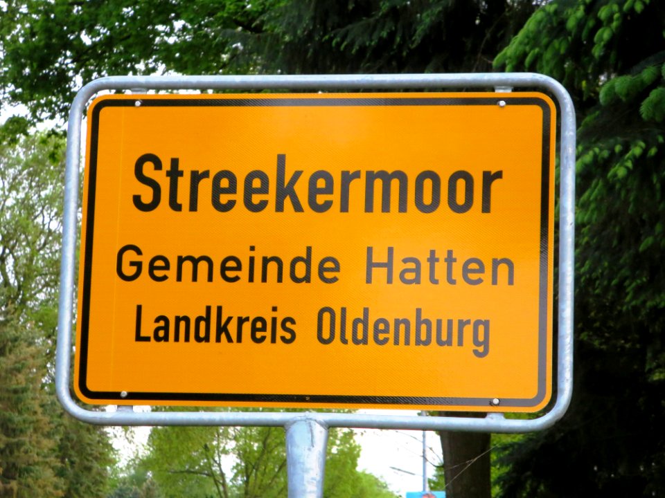 Ortsschild Streekermoor