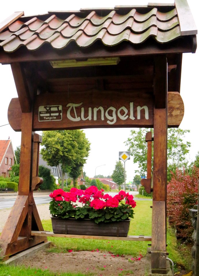 Ortsschild Tungeln mit Jahreszahl 1160