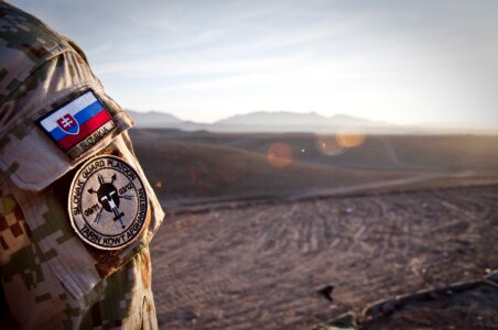 Soldier sundown slovak photo