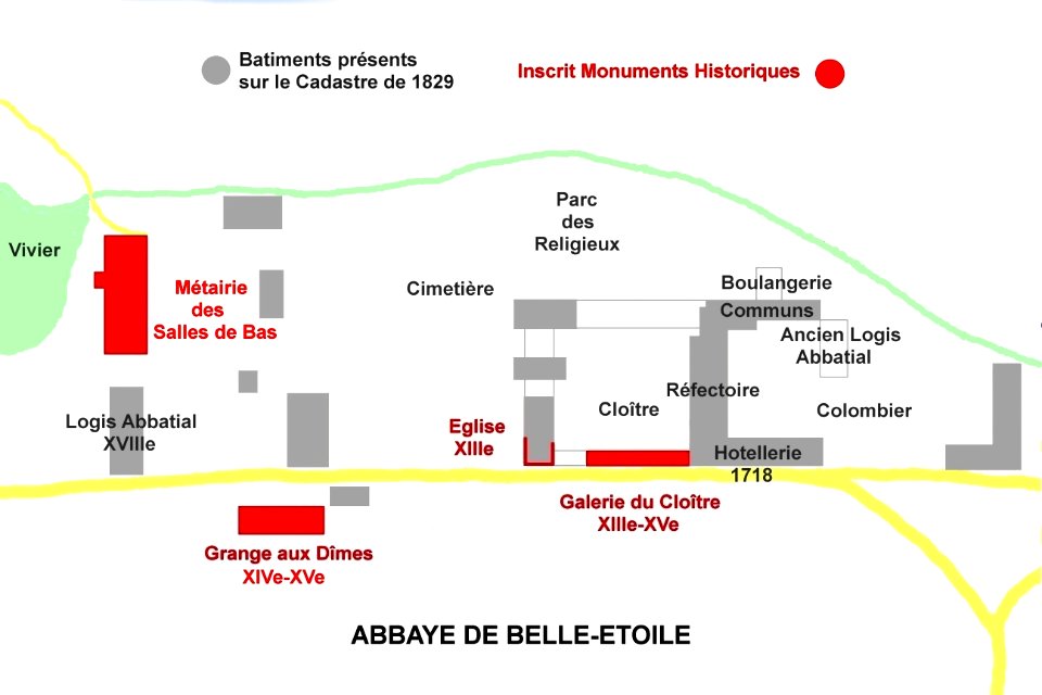PLAN DE L'ABBAYE DE BELLE-ETOILE