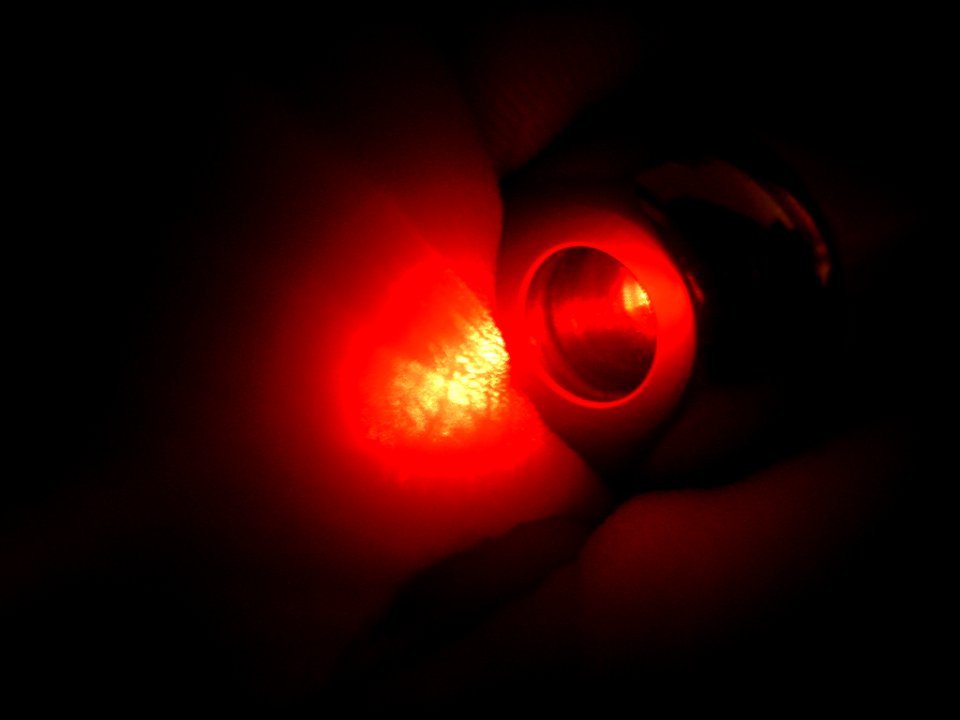 Red diode laser on skin