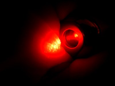 Red diode laser on skin