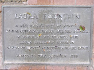 Rose Garden Fountain (plaque) Applegate Park - Merced, California