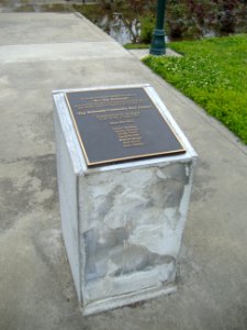 Rose Garden Plaque (pedestal), Applegate Park - Merced, California