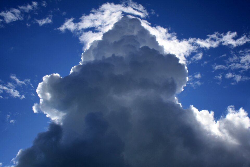 Blue blue sky clouds nature