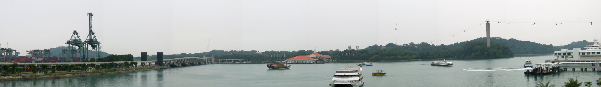 Sentosa and Cruise Bay, Singapore, panorama, Nov 06