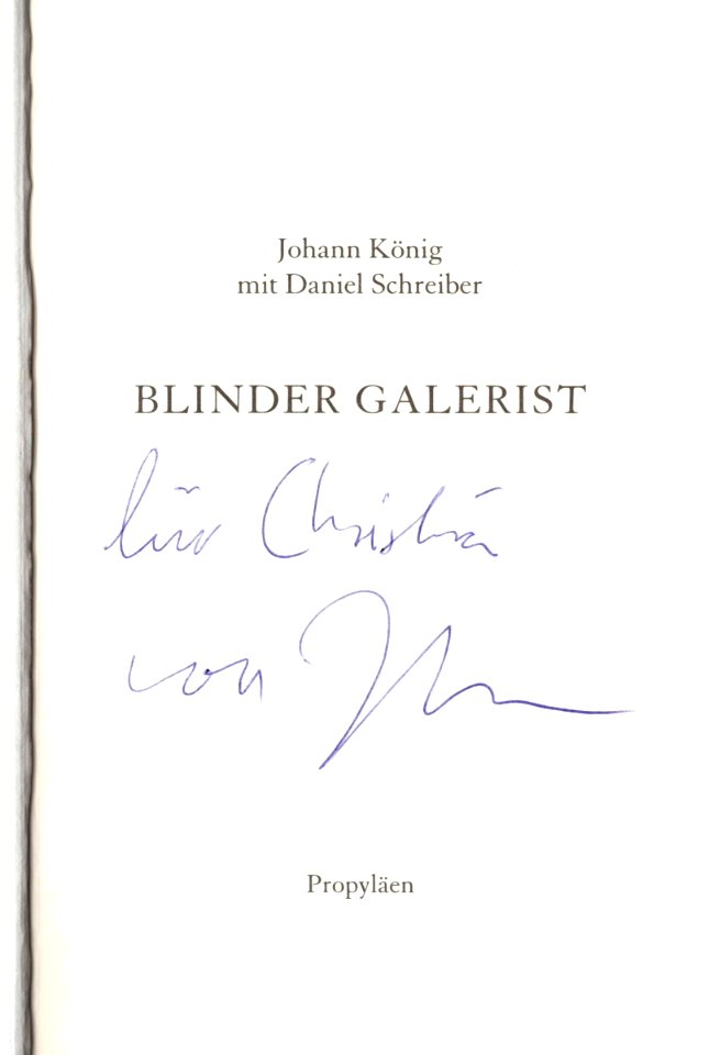 Signatur Johann Koenig