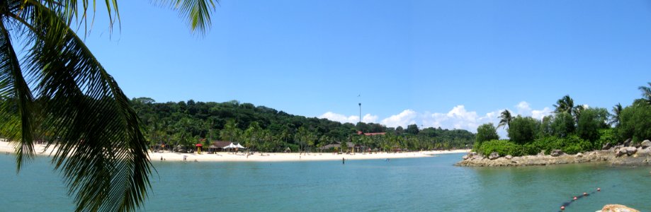Siloso Beach, panorama, Aug 06