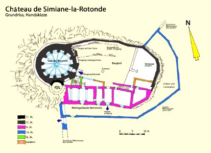 Simiane-la-Rotonde, Grundriss.1 photo