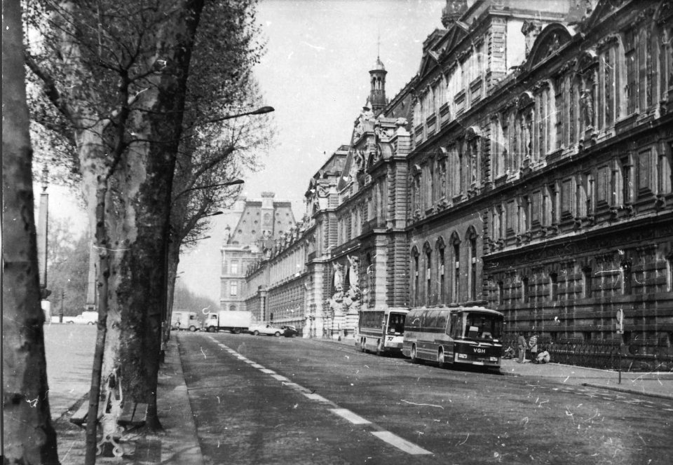 South facade of Louvre, Quai François-Mitterrand, 1981