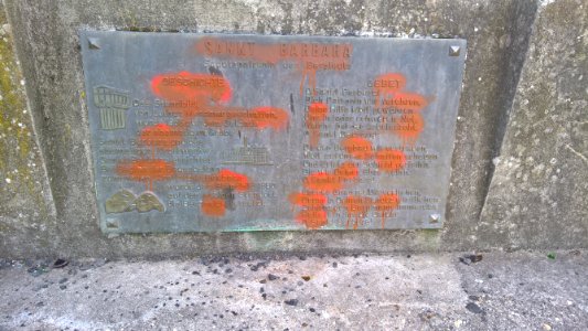St Barabara Bexbach Infotafel