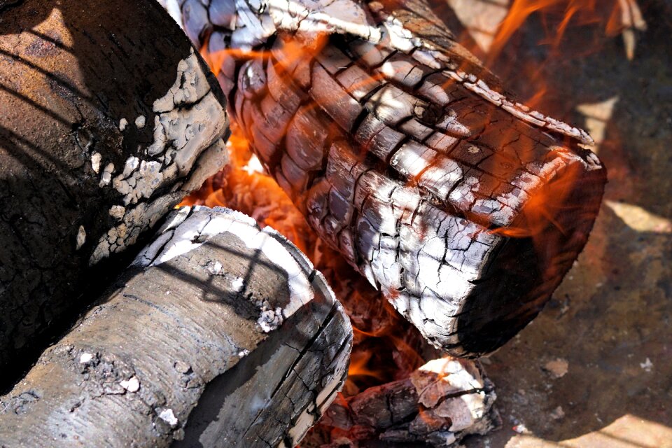 Wood fire campfire hot
