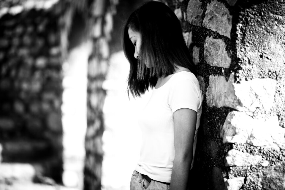 Monochrome portrait girl