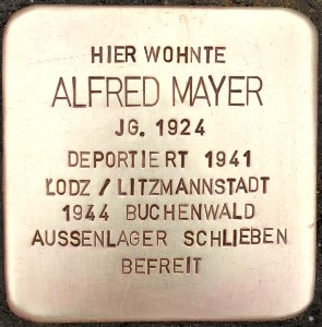 Stolperstein Alfred Mayer