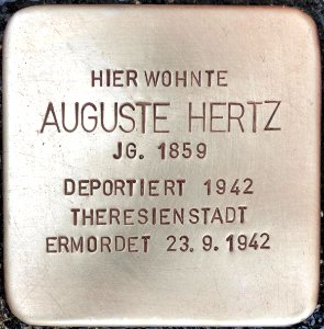 Stolperstein Auguste Hertz