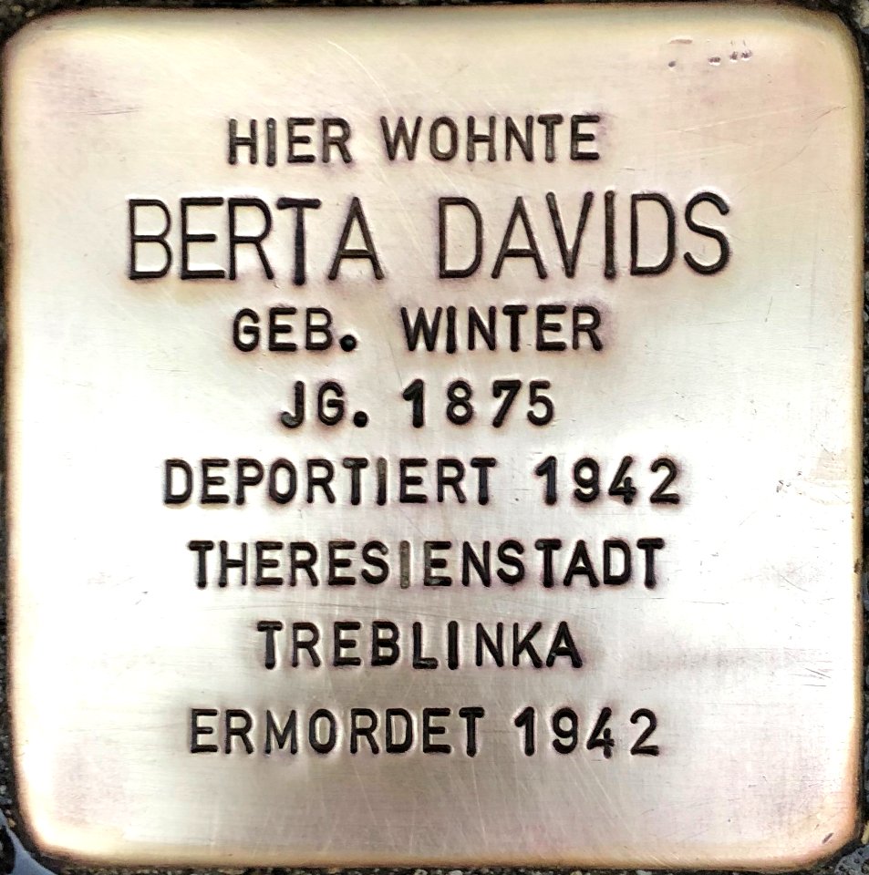 Stolperstein Berta Davids