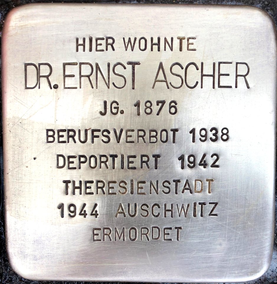 Stolperstein Dr. Ernst Ascher