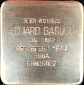 Stolperstein Eduard Baruch1