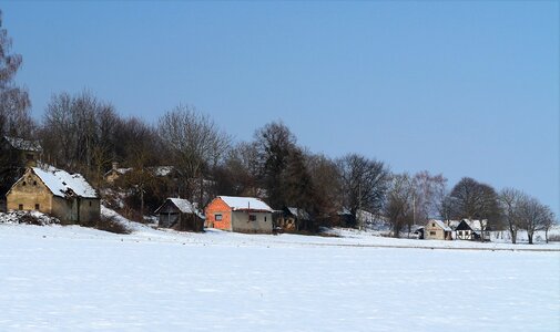 Sky blue vintage house