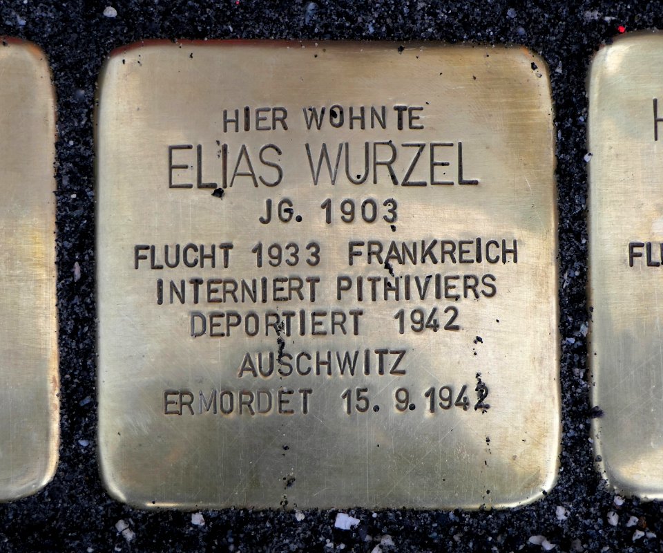 Stolperstein für Elias Wurzel, Sonnenstraße 3, Chemnitz