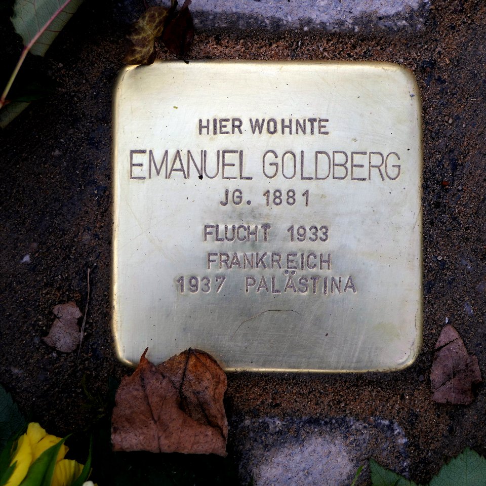 Stolperstein für Emanuel Goldberg, Oeserstrasse 5, Dresden (2)