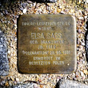 Stolperstein für Elsa Sass, Alter Steinweg 16, Zwickau