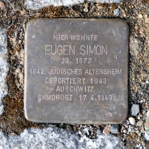 Stolperstein für Eugen Simon, Münchner Strasse 61, Chemnitz