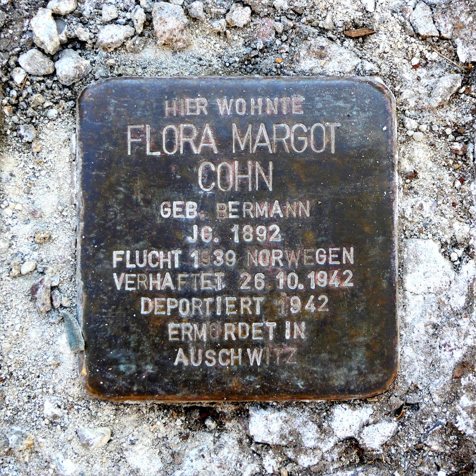 Stolperstein für Flora Margot Cohn, Eulitzstrasse 5-7, Chemnitz