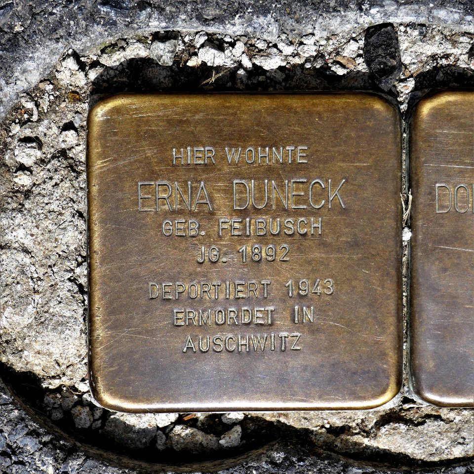 Stolperstein für Erna Duneck, Theodor-Körner-Allee 13, Zittau