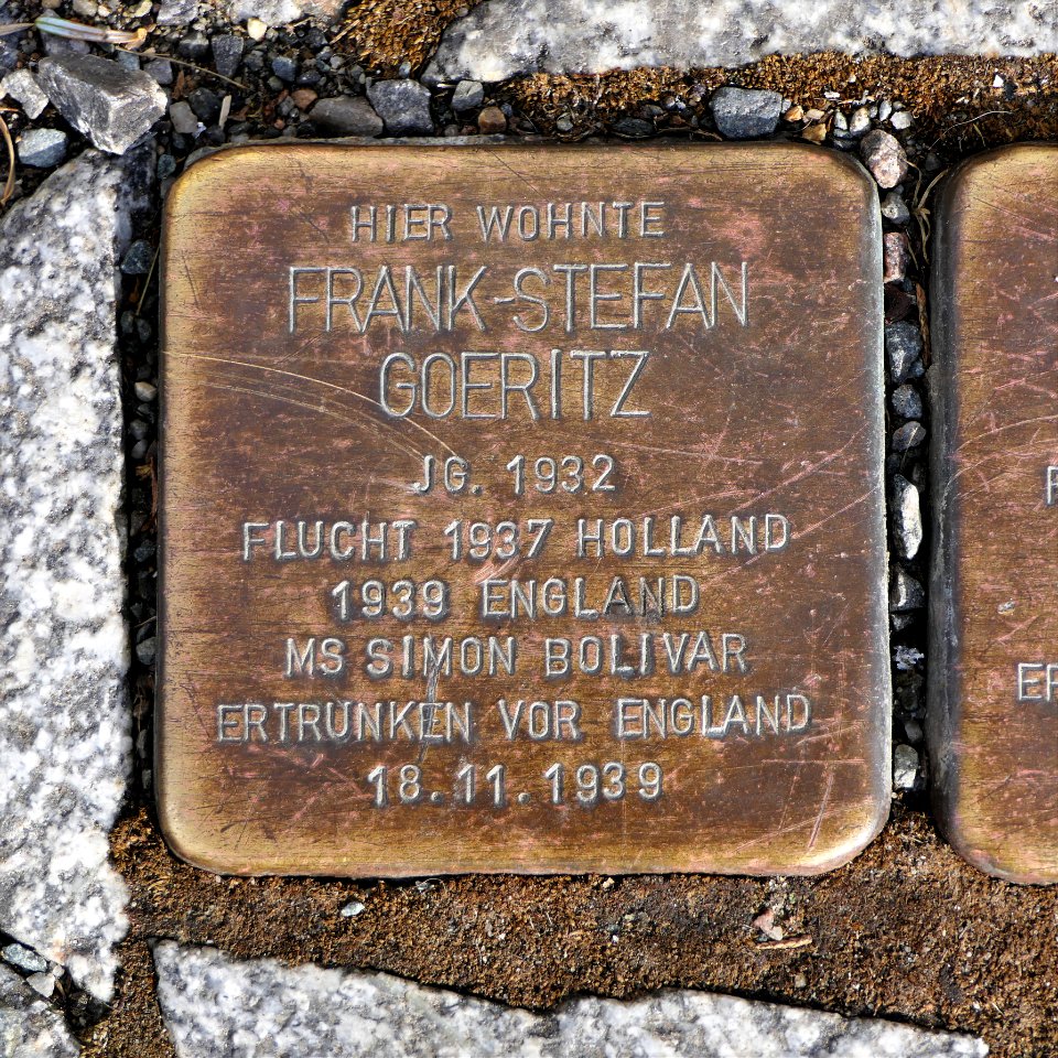 Stolperstein für Frank-Stefan Goeritz, Hoffmannstrasse 52, Chemnitz