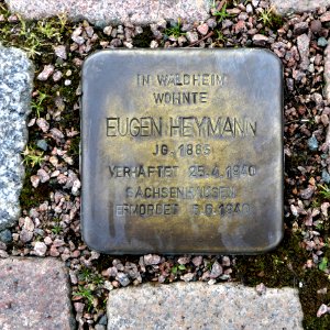 Stolperstein für Eugen Heymann, Augustinerplatz, Waldheim (1)