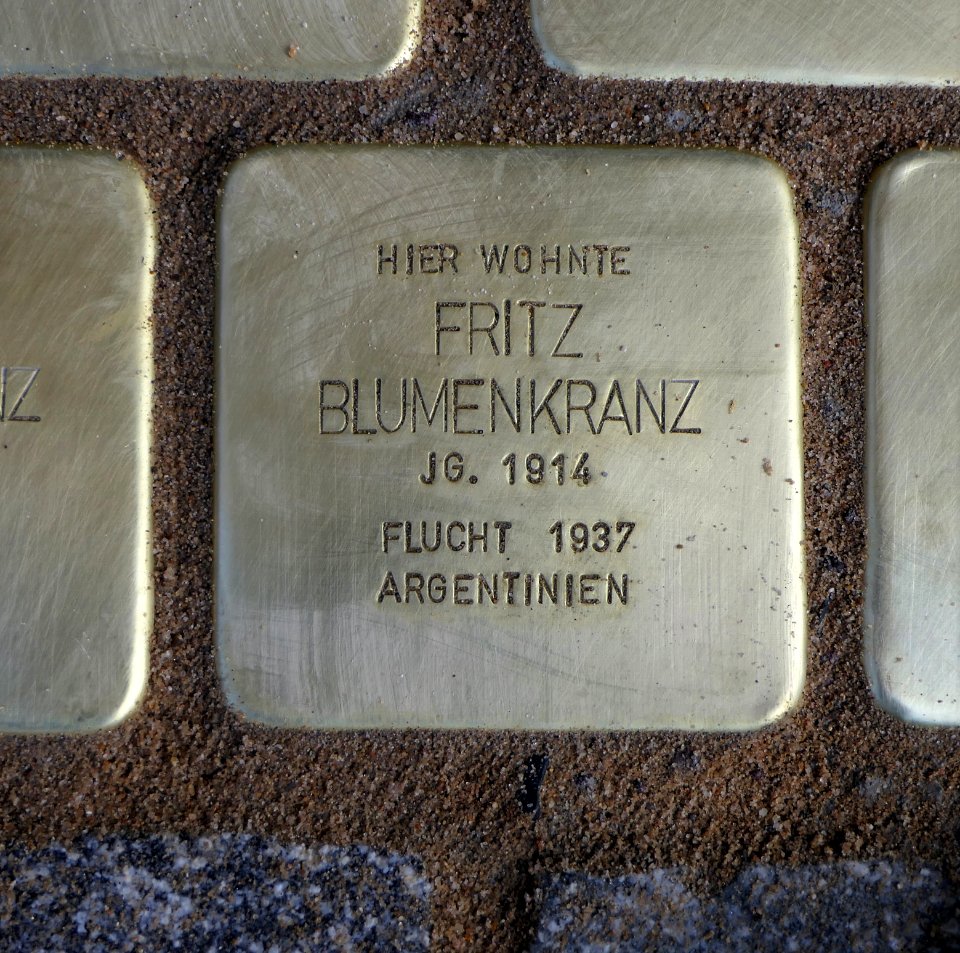Stolperstein für Fritz Blumenkranz, Wallstrasse 9, Dresden
