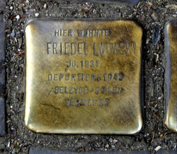 Stolperstein für Friedel Lwowski, Leipziger Strasse 15, Zwickau